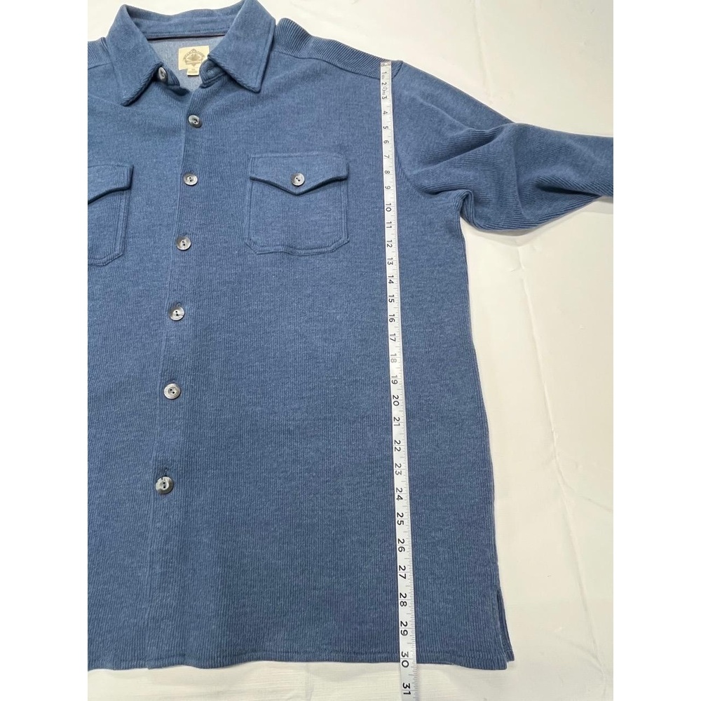 Vintage Paradise Collection Blue Mens Ribbed Button Down‎ Shirt XXL - Picture 6 of 8